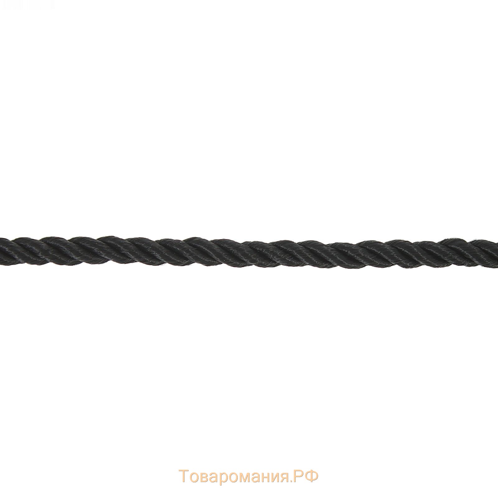 Шнур витой, d = 3 мм, 25 ± 1 м, цвет чёрный