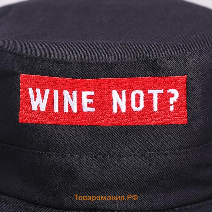 Панама Wine not, цвет чёрный