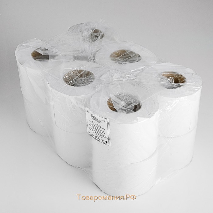 Туалетная бумага серая, для диспенсера, 1 слой, 130 метров