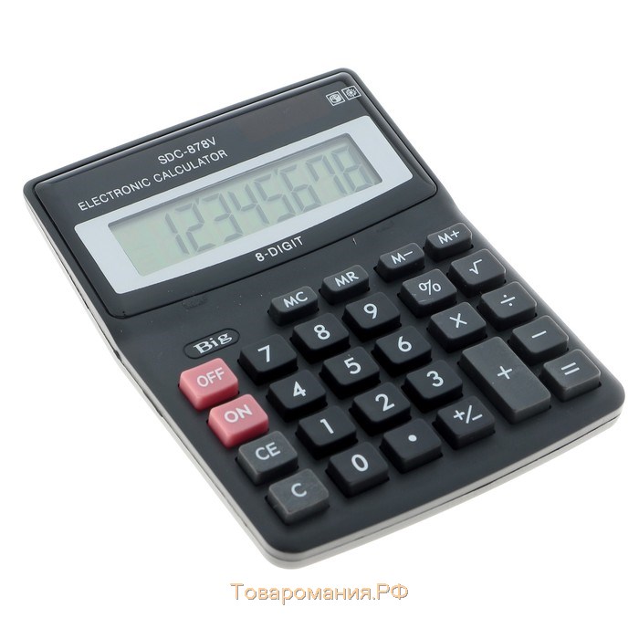 Калькулятор настольный, 8 - разрядный, SDC - 878V