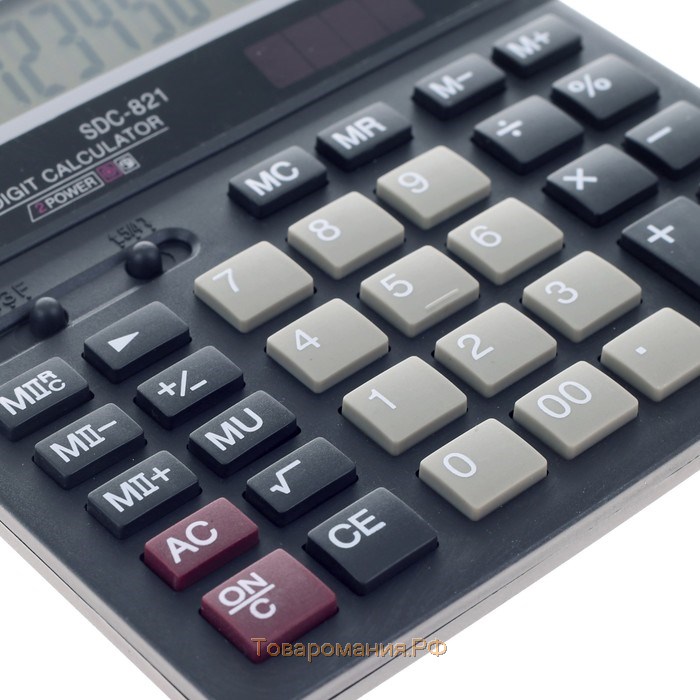 Калькулятор настольный, 12 - разрядный, SDC-821