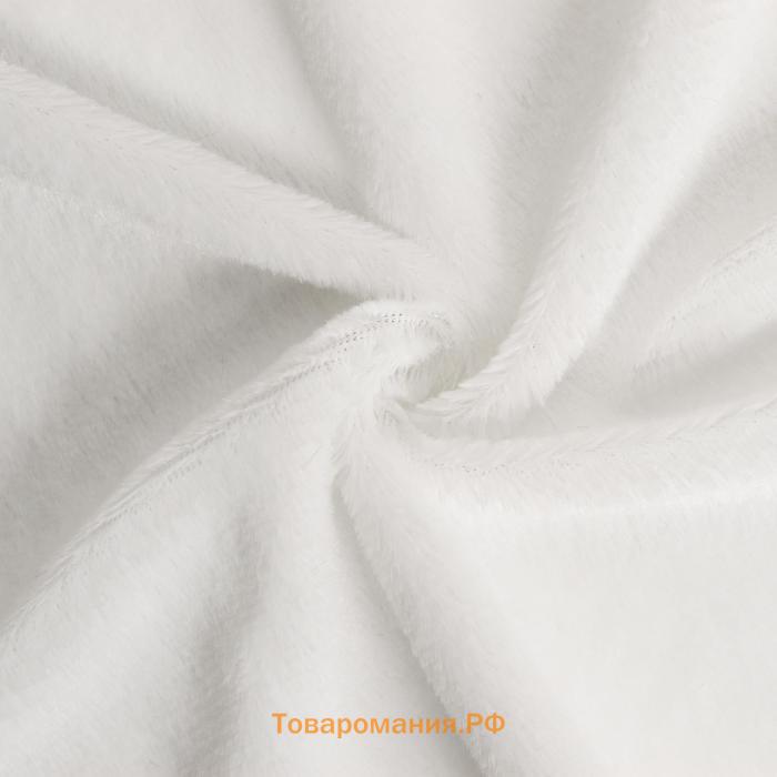Лоскут для рукоделия, мех на трикотажной основе, 50 × 50 см, цвет белый