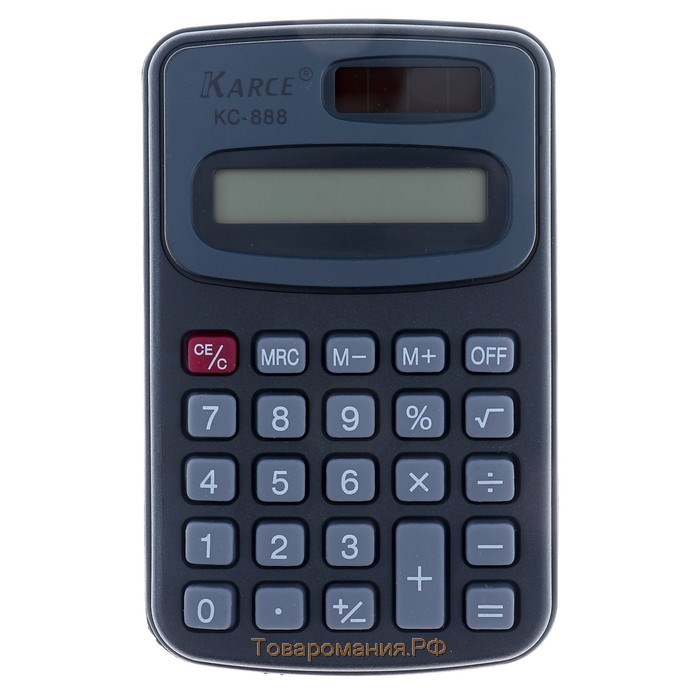 Калькулятор карманный с чехлом 8 - разрядный, KC - 888, работает от батарейки (таблетка Ag 10)