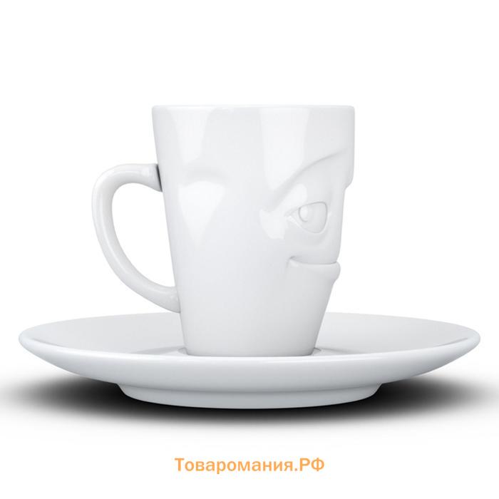 Кофейная чашка с блюдцем Tassen Impish, 80 мл, цвет белый