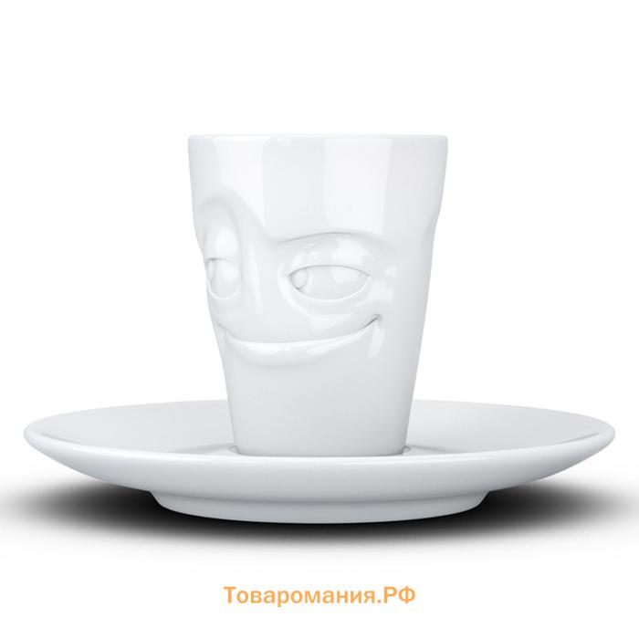 Кофейная чашка с блюдцем Tassen Impish, 80 мл, цвет белый