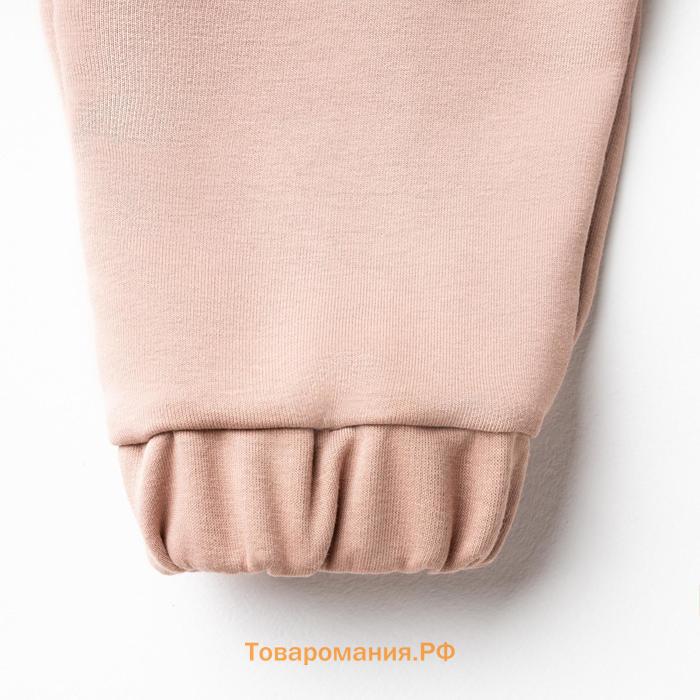 Костюм женский (толстовка, брюки) MINAKU: Casual collection цвет бежевый, размер 48