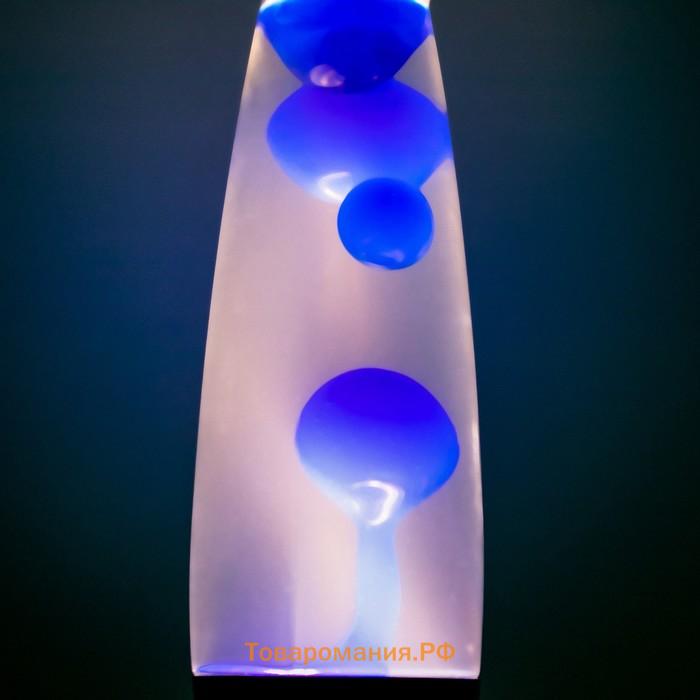 Лава-лампа "Голубые капли" воск, Е14 h=41см RISALUX