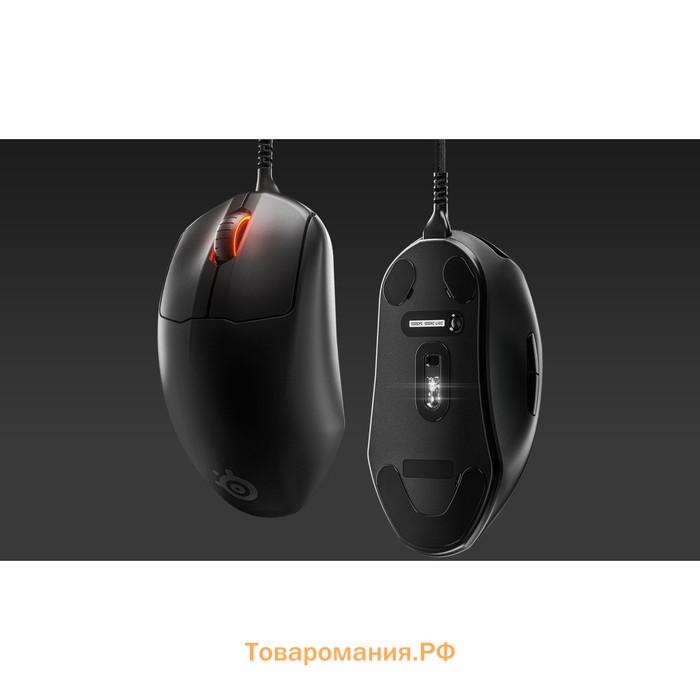 Мышь Steelseries Prime +, игровая, проводная, оптическая, 18000 dpi, чёрная