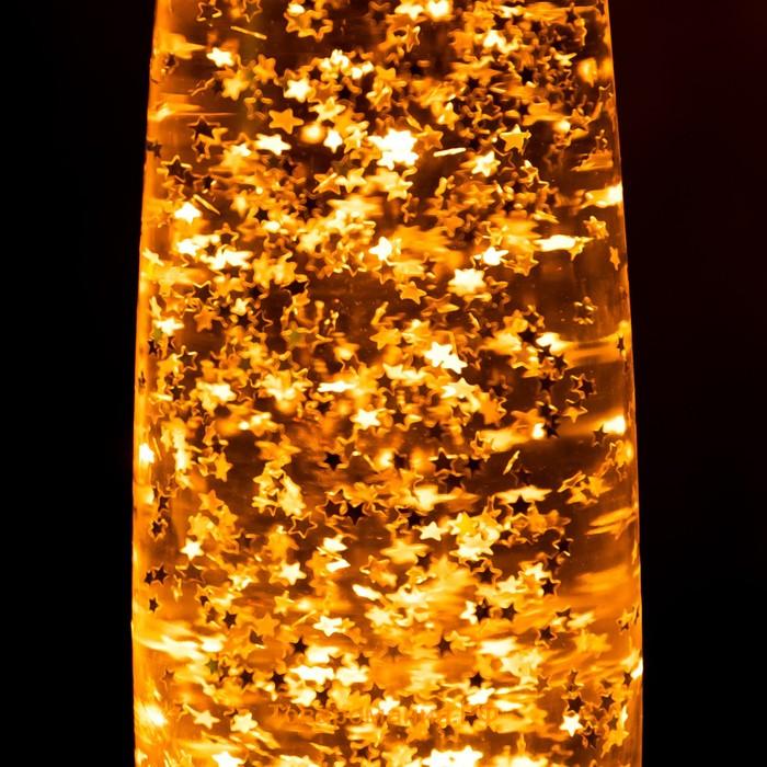 Светильник "Золотая ракета" лава, блёстки, Е14 h=35см RISALUX