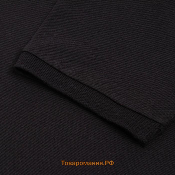 Футболка (поло) мужская MINAKU REGULAR FIT: цвет чёрный, р-р 52