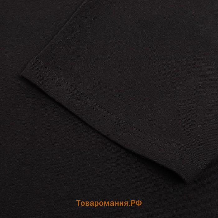 Футболка мужская MINAKU SLIM FIT: цвет чёрный, р-р 42