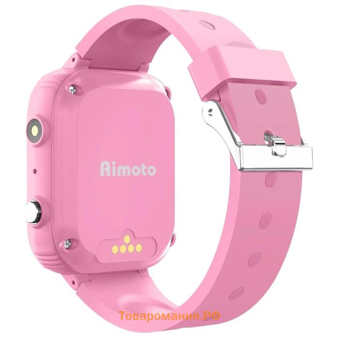 Детские смарт-часы Aimoto Lite, 1.44", 2G, звонки, SOS,история перемещений,сообщения,розовые