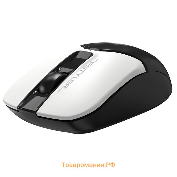 Мышь A4Tech Fstyler FB12, оптическая, беспроводная, 1200dpi, USB, белый/чёрный