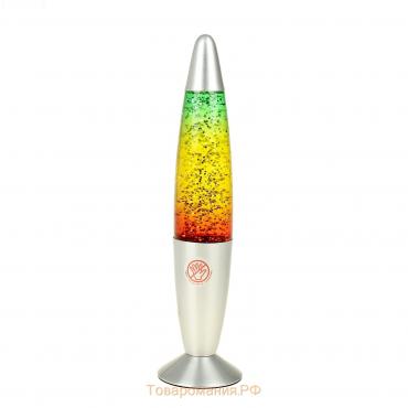 Cветильник "Ракета", лава, блёстки, Е14 34х8,5х8,5 см RISALUX