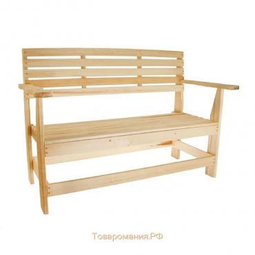 Скамейка с подлокотником, наличник 140×55×90см "Добропаровъ"
