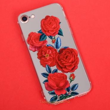 Чехол для телефона iPhone 7 с зеркальным эффектом «Розы», 6.5 × 14 см