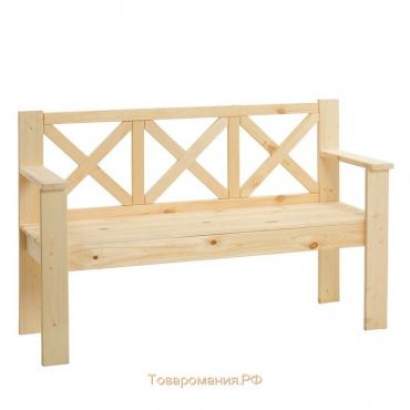 Скандинавская скамейка, 134×50×90см, из хвои