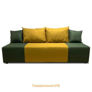 Диван "ROYSE" ткань рогожка Forest/Mustard С/М 1200х1950