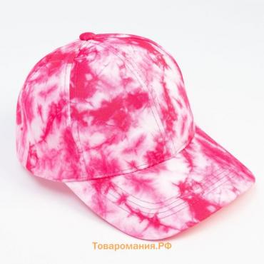 Кепка женская Tie-dye MINAKU, цвет фуксия, размер 54-56