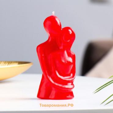Свеча фигурная "Влюбленные", 12 см, красная