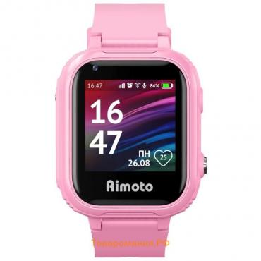 Детские смарт-часы Aimoto Lite, 1.44", 2G, звонки, SOS,история перемещений,сообщения,розовые